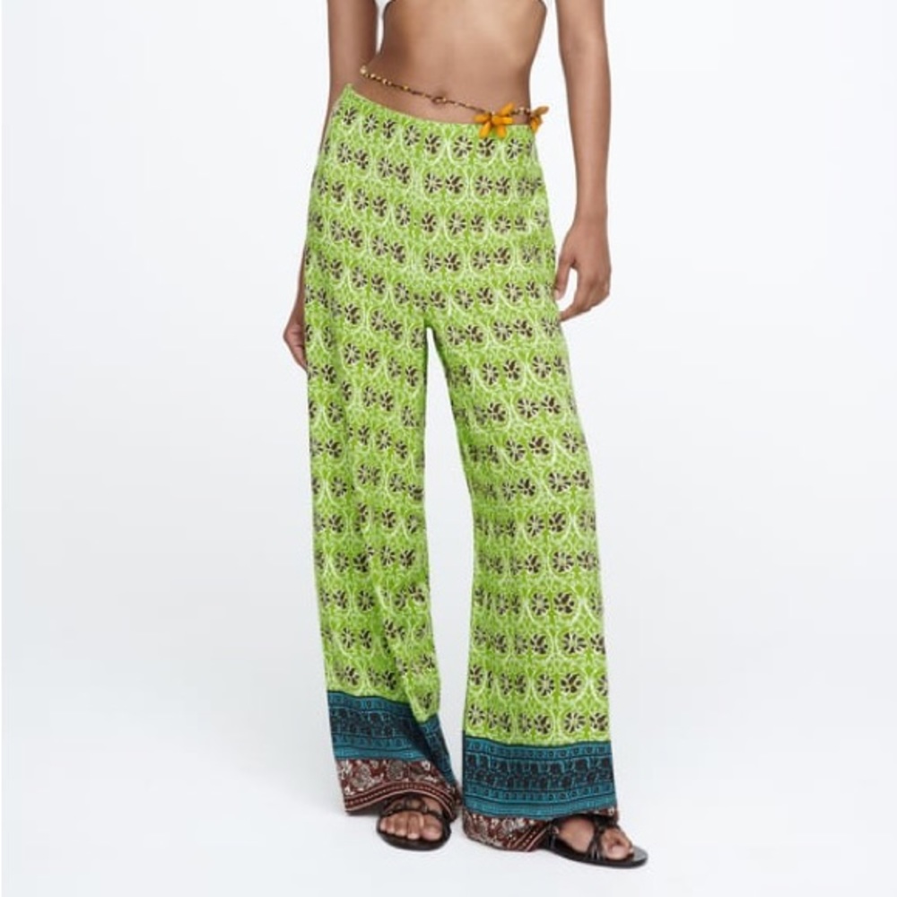 Zara printed light weight spring summer pants